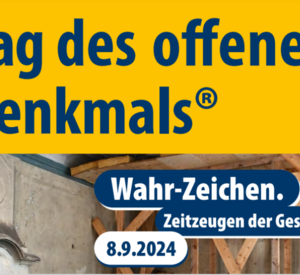 Logo und Motto zum Tag des Offenen Denkmals am 08.09.2024 - Screenshort von der Titelseite des diesjährigen Magazins