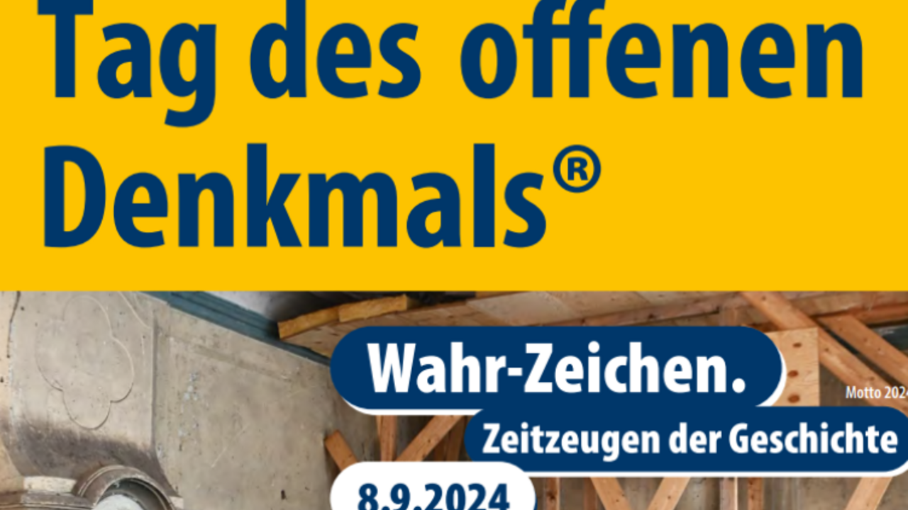 Logo und Motto zum Tag des Offenen Denkmals am 08.09.2024 - Screenshort von der Titelseite des diesjährigen Magazins